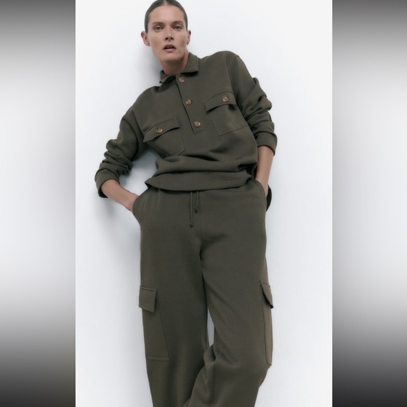 Women Zara Plush Overshirt With Pockets Size Small - Picture 8 of 12